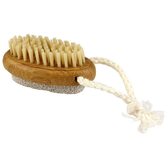 Bamboo Nail Brush with Natural Pumice