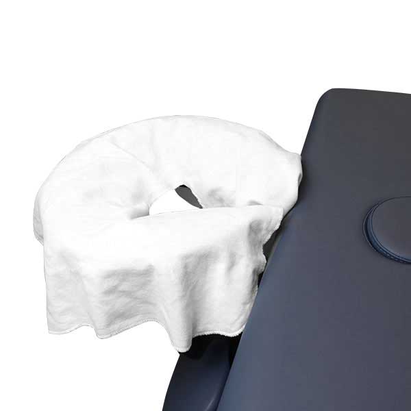 White Flannel Flat Massage Face Cradle Covers 24" x 17" 