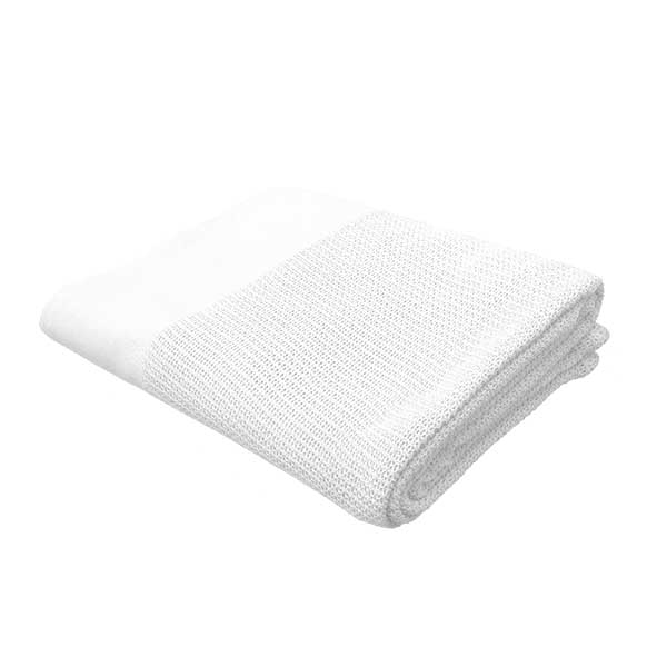 White Cotton Weave Massage Table Blanket 66" x 90"