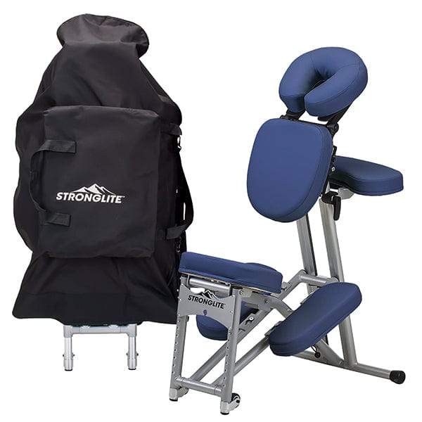 Royal Blue Stronglite Ergo Pro II Portable Massage Chair Package
