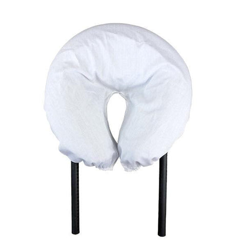 White Cotton/ Polyester 50/50 Fitted Face Cradle Covers