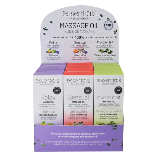 Premium Herbal Body Massage Oils Displayer of 12