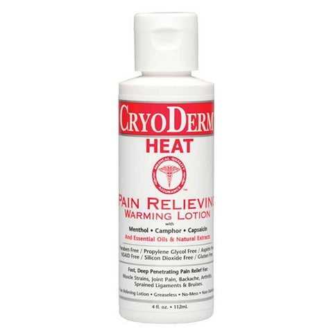 CryoDerm Heat Pain Relieving Warming Lotion 4 Oz Lotion