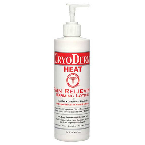 CryoDerm Heat Pain Relieving Warming Lotion 16 Oz Lotion