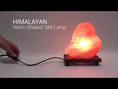 Amber Himalayan Heart-Shaped Salt Lamp